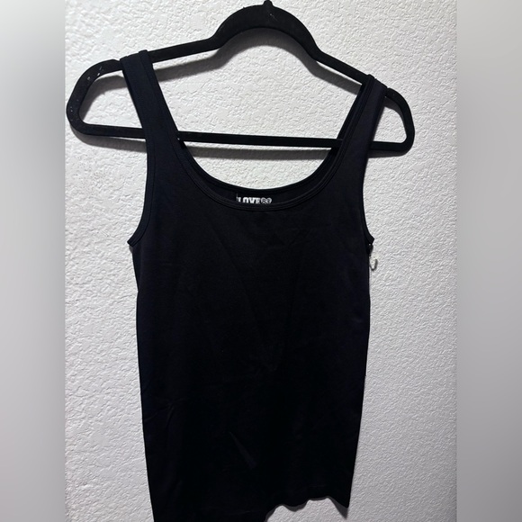 Love Tops - Love Black Tank Top